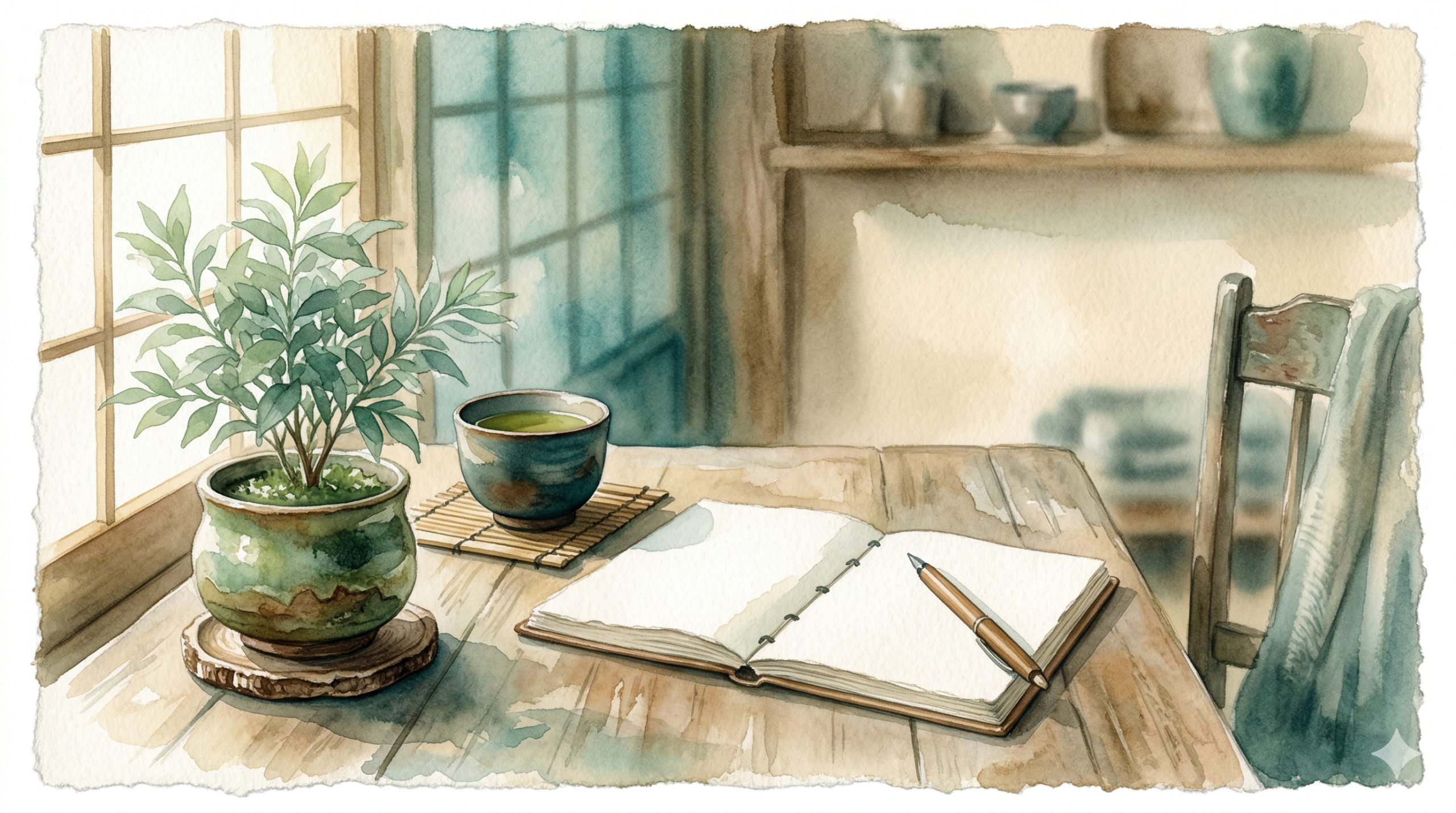 Bipolar disorder treatment — integrated care with teal and sage watercolor