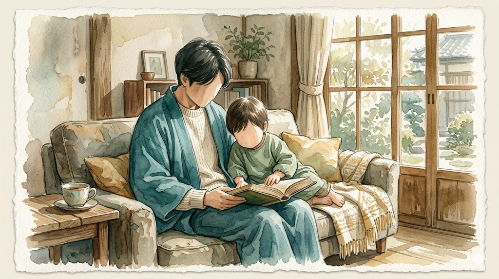 Parent and child in a warm moment together, representing parenting with bipolar disorder
